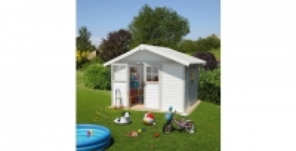 Abri de jardin r&eacute;sine blanc/vert 7,04m&sup2; DECO7,5 GROSFILLEX