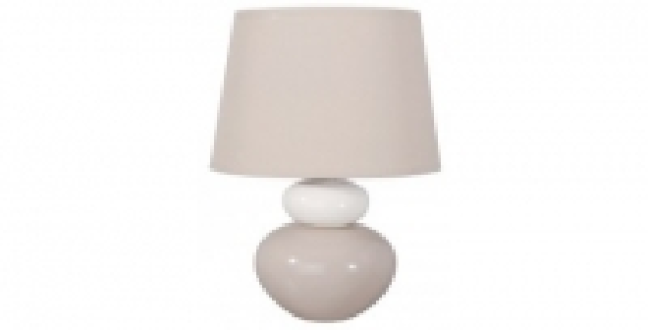 Lampe céramique 2 boules brillantes taupes COREP Lola 22.40 €
