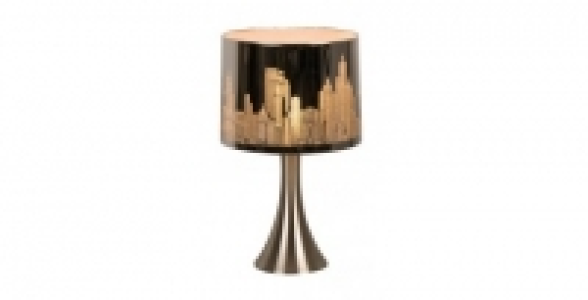 Lampe pied métal forme tulipe COREP système Touch BROADWAY silver