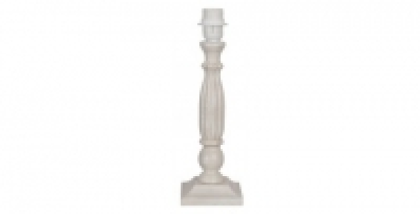 Luminaire pied bougeoir COREP Quatro carrée en bois sculpté ivoire