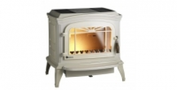 Poêle à bois émaillé ivoire 9kw INVICTA Bradford
