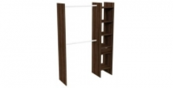 Aménagement de placard 1 tiroir l. 140 cm Wenge