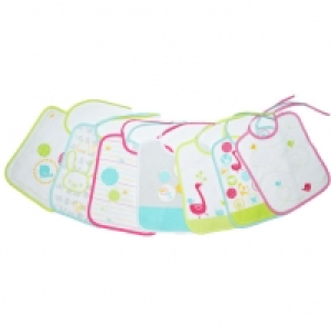 Auchan Baby Lot de 7 bavoirs tout doux à lacets