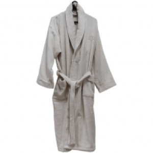 Peignoir Brodé coton 400g/m² Ecru