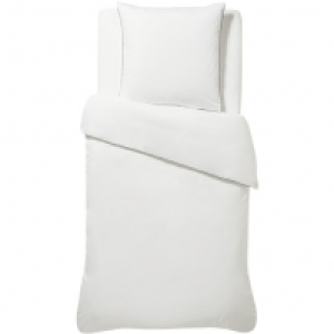Parure housse de couette percale ROMY Blanc
