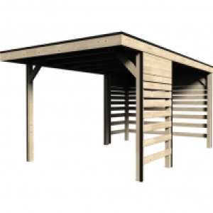 Carport bois / 13,06 m&sup2;