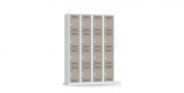 4 colonnes 4 cases superposées 50x120x180cm gris/taupe.