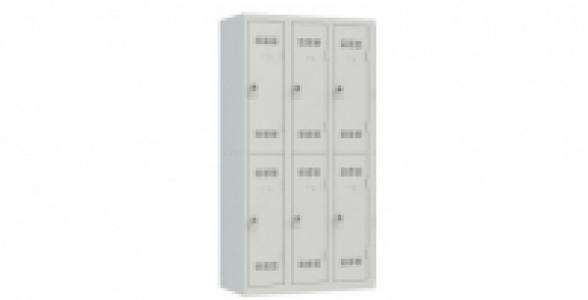 3 colonnes de 2 cases superposées 50x90x180cm gris.