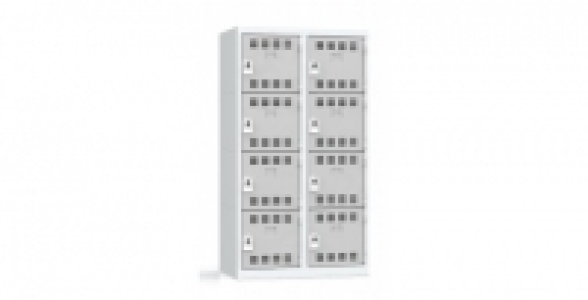 2 colonnes de 4 cases superposées 50x60x180cm gris.