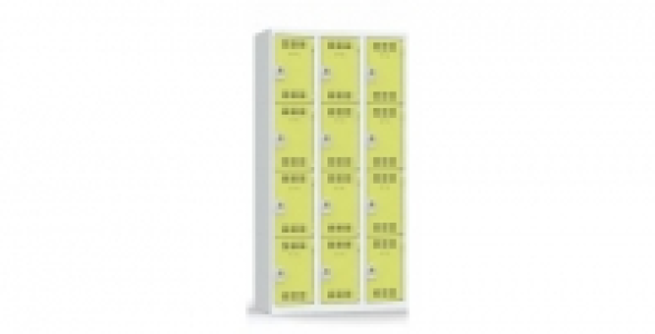 3 colonnes 4 cases superposées 50x90x180cm gris/anis.