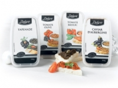 Tapenade, tomate olive, tomate basilic ou caviar daubergine 1.39 €