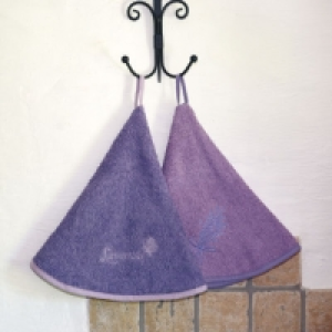 Colour Dream® Lot de 2 serviettes rondes pour invités