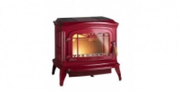 Poêle à bois émaillé rouge 9kw INVICTA Bradford