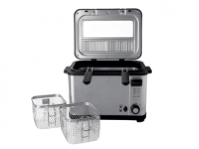 Friteuse en acier inox avec 3 paniers