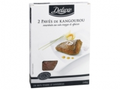 2 pav&eacute;s de kangourou marin&eacute;s au vin rouge et aux &eacute;pices