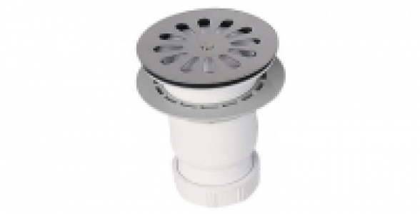 Bonde de douche D60 mm avec sortie verticale &agrave; visser