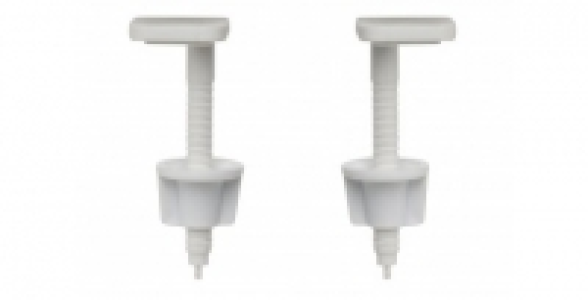 Jeu de fixation en plastique pour abattants Arco