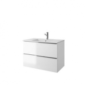 Castorama Cooke And Lewis Meuble salle de bains blanc 80 cm Ohla