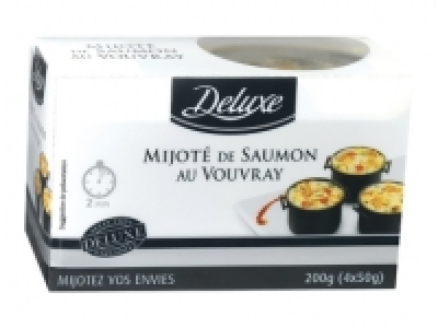 4 mijot&eacute;s de saumon au Vouvray