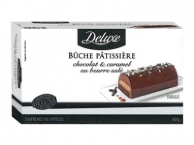 B&ucirc;che p&acirc;tissi&egrave;re chocolat et caramel au beurre sal&eacute;