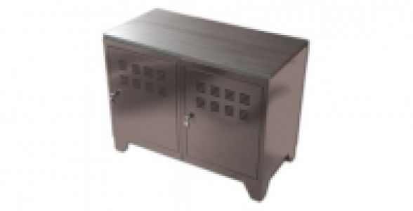Armoire 2 portes sur pieds taupe avec plateau ardoise 229.00 €