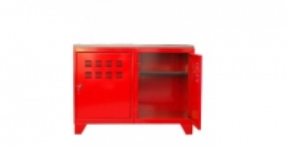 Armoire 2 portes sur pieds rouge avec plateau ardoise 229.00&nbsp;&euro;