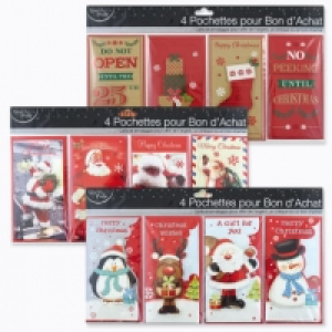 Lot de 4 pochettes cadeaux