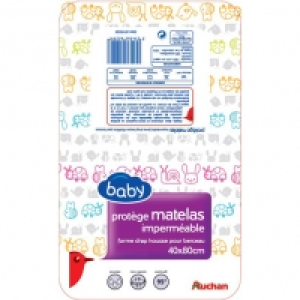 Auchan Protège-matelas BEBE imperméable microrespirant