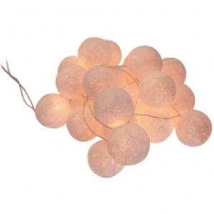Guirlande lumineuse de 20 boules coloris blanc