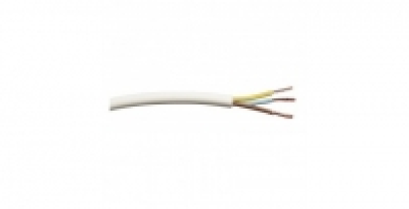 C&acirc;ble &eacute;lectrique H05VV-F blanc 3G 1mm&sup2; 5m