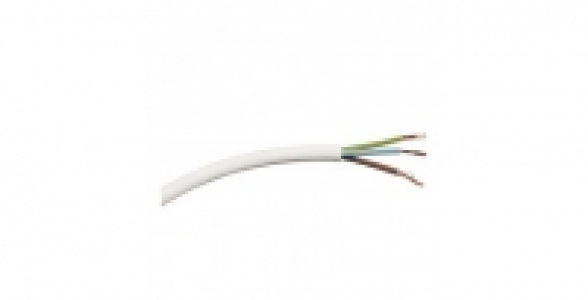 C&acirc;ble &eacute;lectrique H05VV-F blanc 3G 1mm&sup2; 10m