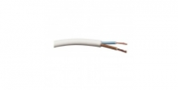 C&acirc;ble &eacute;lectrique H05VV-F blanc 2x1,5mm&sup2; 10m