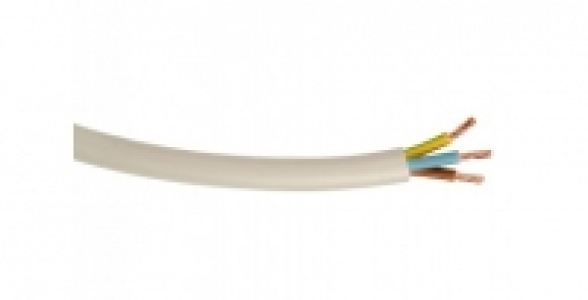 Câble électrique H05VVF blanc 3G 2,5mm²/m 1.50 €