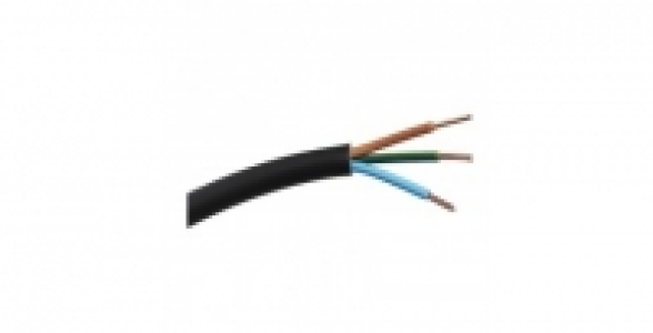 Câble électrique noir de 5m U1000 R2V 3Gx2,5mm²