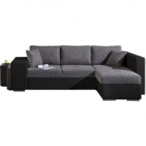 Canapé dangle droit convertible + 2 poufs RIGA
