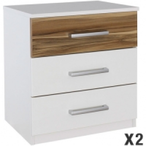 Lot de 2 chevets 3 tiroirs PALERME
