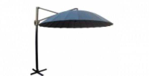 Parasol mat déporté Roman gris 3x3m