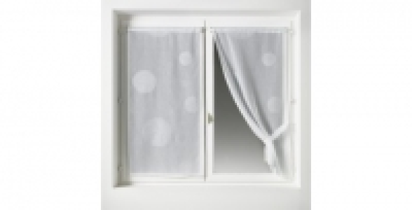 Vitrage 5 mondes 60 x 160 Blanc/argent