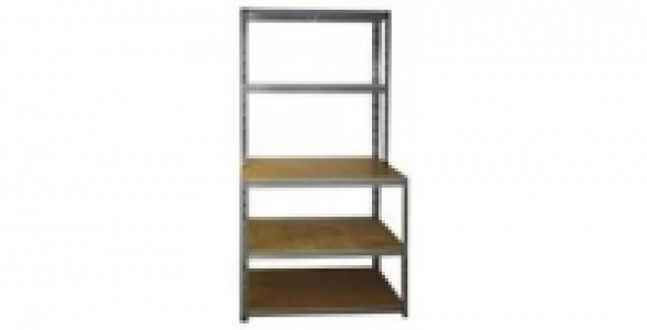 Étagère métal/agglo modulable 200x90x50cm 3+2