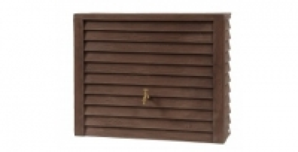 Réservoir deau de pluie mural bois foncé 350 L GARANTIA Woody