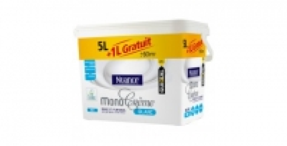 Peinture murale blanc mat 5L+1L gratuit NUANCE Monocrème