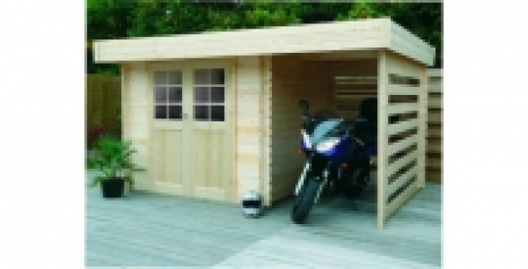 Abri de jardin en bois + appentis 9,17 m² Langres