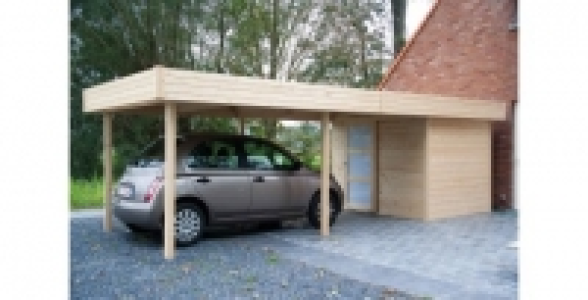Abri de jardin en bois + appentis 20,68m² Randers