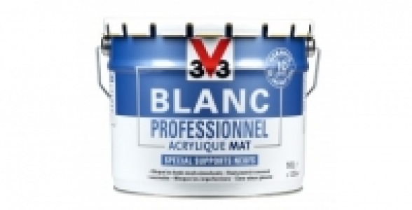 Peinture blanc mat supports neufs 10L V33 Blanc Professionnel