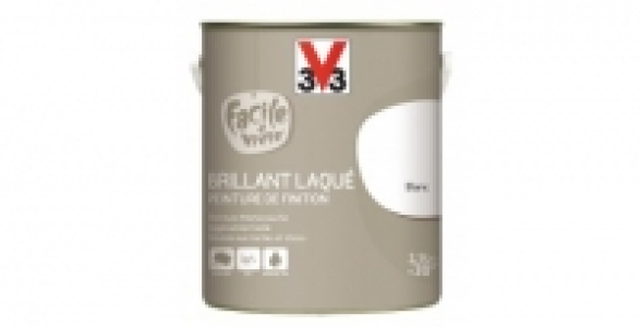 Peinture acrylique monocouche blanc brillant 2,5L V33 Facile à Vivre