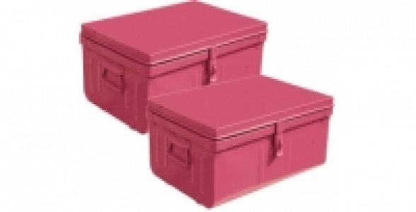 Ensemble 2 coffres Habitat framboise