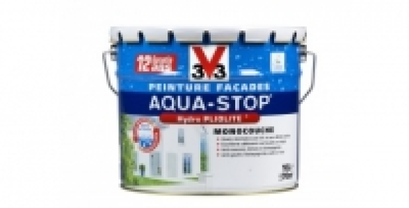 Peinture façades 10L Aqua-Stop blanc V33