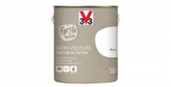 Peinture acrylique monocouche blanc satin 2,5L V33 Facile &agrave; Vivre