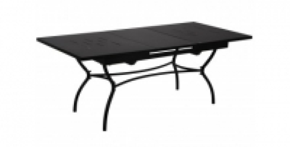 Table extensible en métal noir
