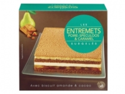 Entremets poire-spéculoos et caramel
